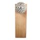 2 Pieces Cream And Black Etched Ceramic Wooden Door Stopper